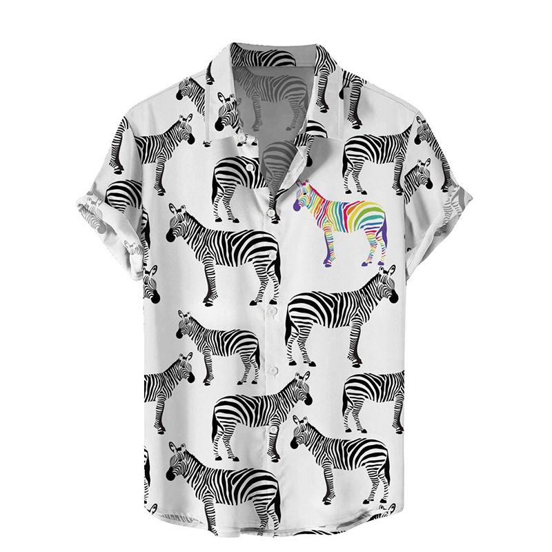 2025 Лето Harajuku 3D Печатные Сексуальные Стильные Рубашки Хентай Узоры Графические Короткие Модные Смешные Крутые Мужские Блузки