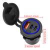 USB Outlet 12-24V Waterproof 75W Dual PD USB-C Port QC 3.0 for Car Boat USB Charger Socket Power Outlet with Power Switch
