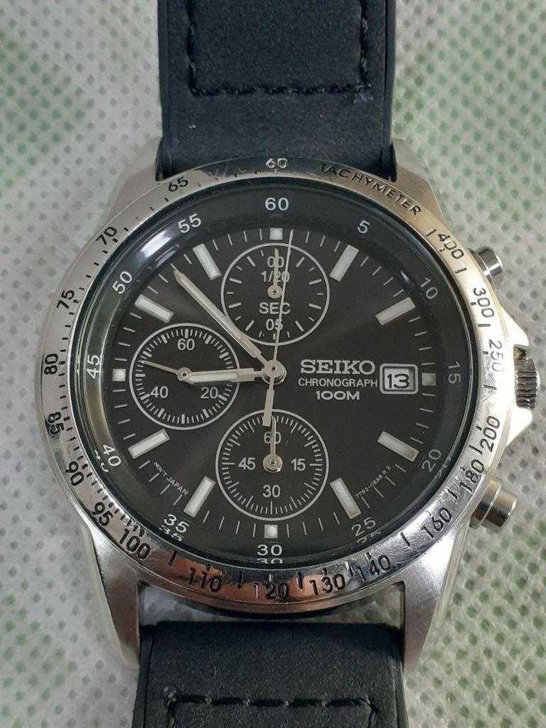 [USED] SEIKO Chronograph 100M Water Resistant Black