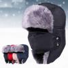 Winter Bomber Hats Russian Fur Hat Warm Thickened Ear Flaps Cap for Men&Women Mask Balaclava