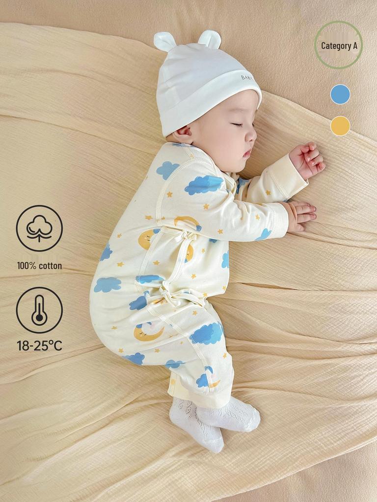 Детский боди из чистого хлопка - Монашеский комбинезон для новорожденных на все сезоны (0-3 месяца)