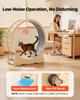 VEVOR Cat Exercise Wheel, 120cm Wooden Cat Running Wheel for Indoor Cats up to 12.7kg Cats Treadmill with Carpeted Runway & Locking Mechanism