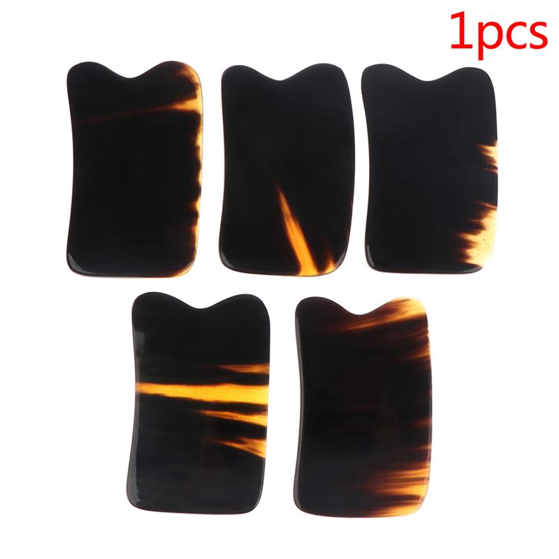 Natural Horn Guasha Board Scraping Plate Massage Tool Spa Acupuncture Scraper