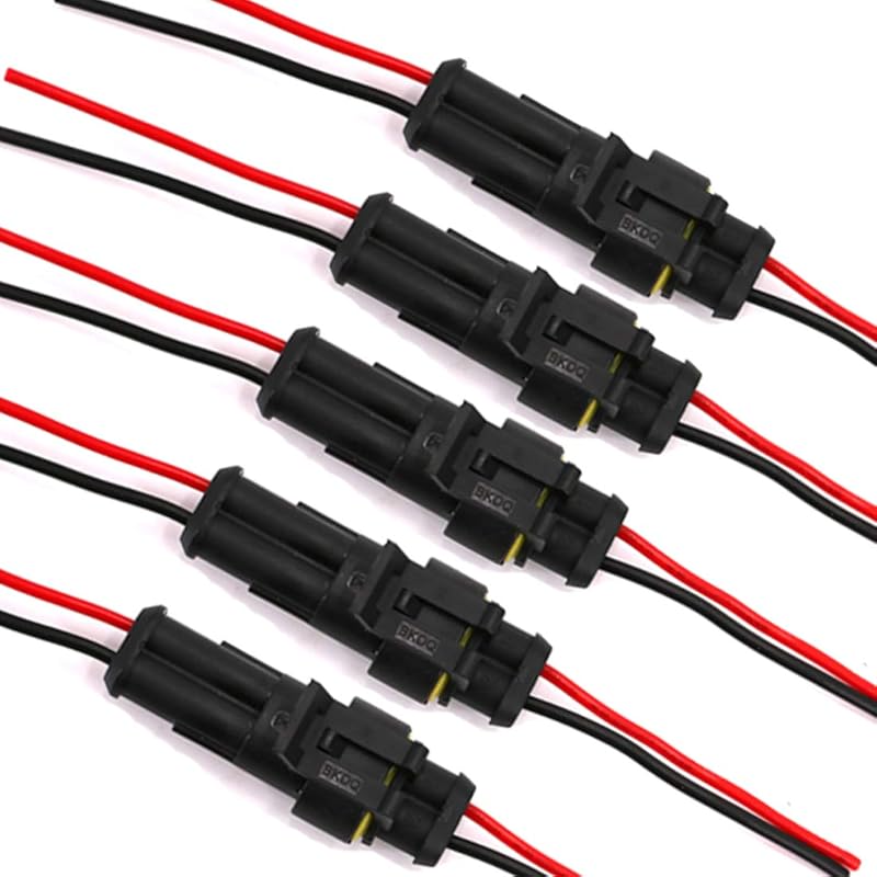 UTSAUTO Водонепроницаемый Электрический Разъем 2-контактный Жгут Проводов 16 AWG Морской Для Автомобиля, Грузовика, Лодки И Других Соединений Проводов 5 шт.