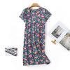 Plus Size Summer Women Nightdress Short Sleeve Cute Cartoon Sleepwear Sweet O Neck Nightgowns Pyjamas Lady's Cotton Sleepdress