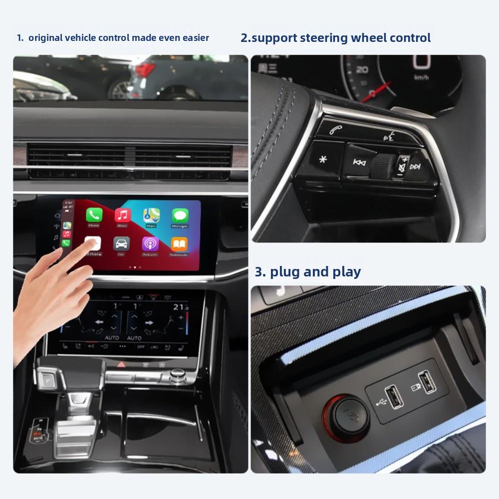 Wireless CarPlay Box Convert Wired To Wireless Dual Channel Android Auto AI Box for Original Car System