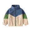 Autumn New Children's Polar Fleece Jacket Boys Baby Color Matching Casual Top