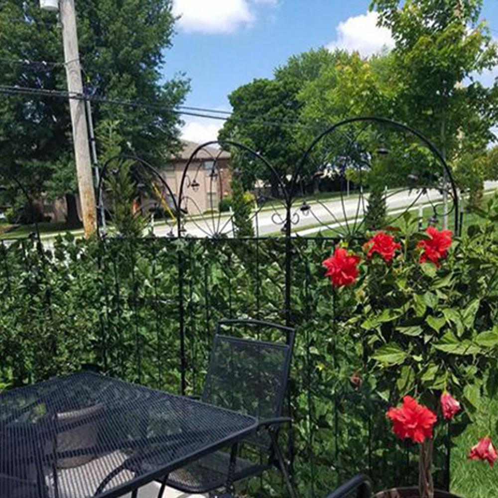 Растения Плюща Искусственные Искусственные Забор для Конфиденциальности Длинный Экран Раздвижной Зеленый Пластик Декор для Дома и Сада Устойчивость к Высоким Температурам