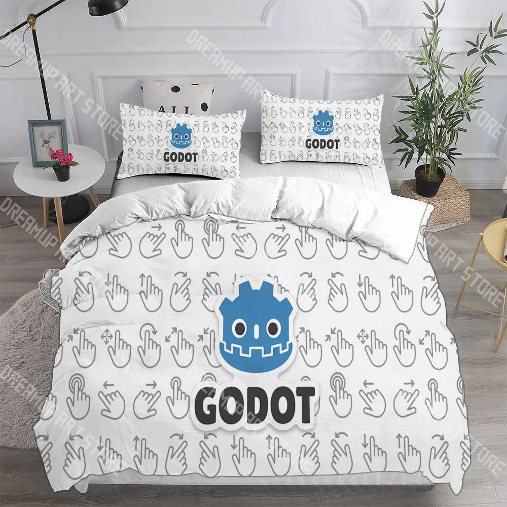 Модный Игровой Комплект Постельного Белья Godot Robot V2 Односпальный Полуторный Полный Евро Кровать Комплект Постельного Белья Детская Спальня Комплекты Пододеяльников Комплект Простыней