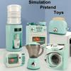 Kitchen Toys Set Kids Pretend Play Home Appliances Washing Machine Toaster Microwave Juicer Egg Cooker Girls Boys Play House Toy
