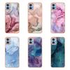 For Motorola Moto G54,G14,E13,G53,G23,G13,E20,E30,E40,E32 4G,E32S,E22 Colorful Marble Pattern In-Mold Decoration Ultrathin Soft TPU Phone Cover Case