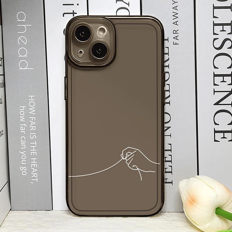 Чехол для телефона с простыми линиями для влюбленных, парный, для IPhone 16 Pro Max 15 14 13 12 11 Mini X XR XS SE2 7 8 14 Plus, мягкий чехол, парная оболочка