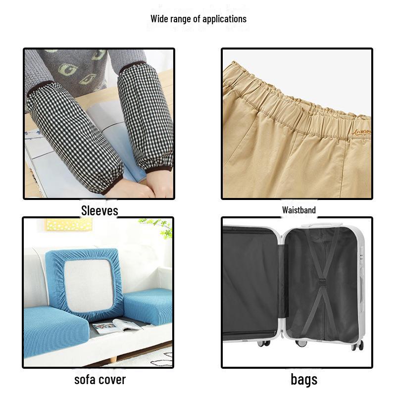 Толстая широкая плоская резинка - двухслойная, высокая эластичность, черного и белого цвета