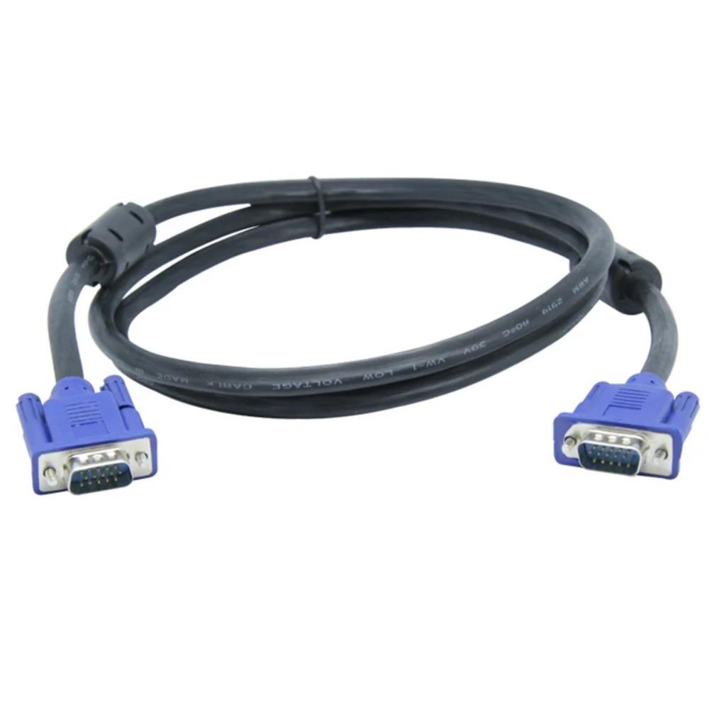 VGA 3+6 1080P HD Video Cable Male‑Male Copper Core Double Ferrite Core 15‑pin Support DDC for PC Monitor Projector 1/1.5/3/5/10m