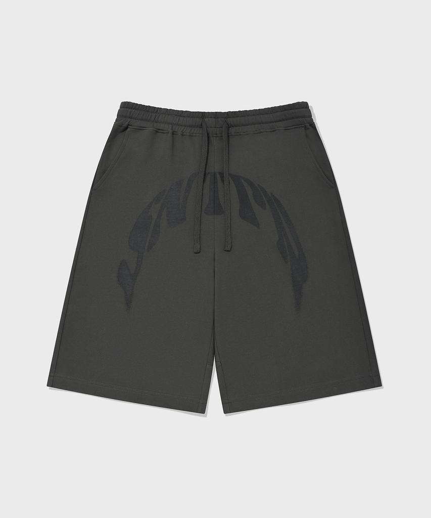 SAINTPAIN Sp Crescent Sweat Shorts Charcoal