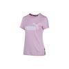 Slim Fit Round Neck Short Sleeve Sports Fitness Letter Print T-Shirt SS24 Women Tops Pink 682247-60