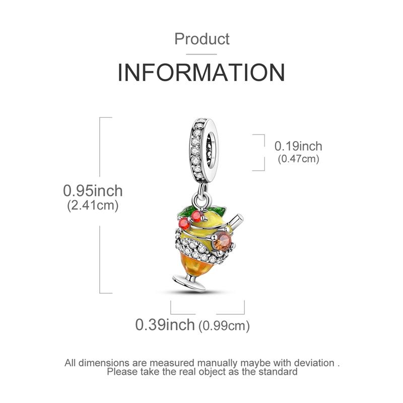 925 Silver Pendant Clown Avocado Charms Beads Fit Original Bracelet Making For Woman Jewelry Fashion Pendant DIY Gift