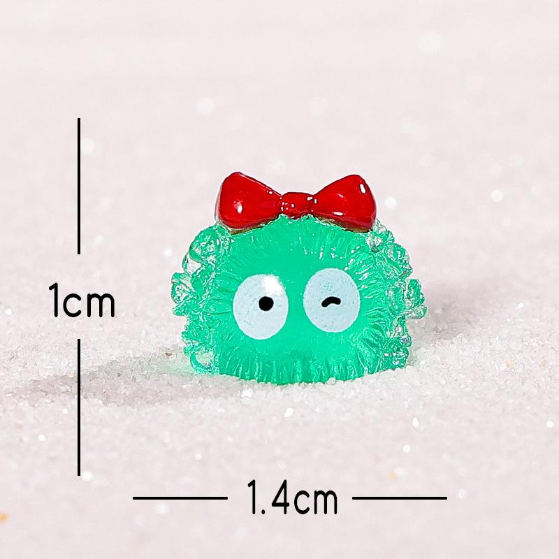 Рождественские миниатюрные пейзажные фигурки, красочные угольные шары-украшения, декоративные маленькие украшения из смолы для дома и рабочего стола