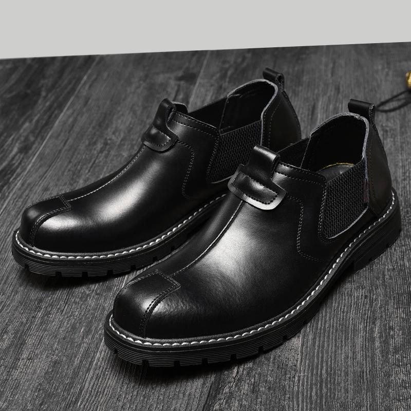 Brand Men's New Motorcycle Cool and Handsome Small Leather Shoes High-quality Men's Comfortable Business Leather Shoes