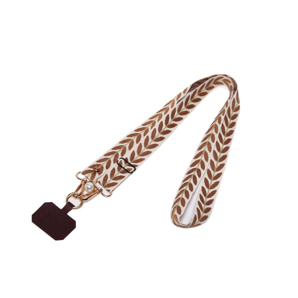 Wide Cloth Phone Antilost Lanyard Pearl Pendant Long Phone Strap Cell Phone Lanyard Shoulder Strap