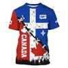 2025 Fashion New Canada T-shirt Men's Clothing Harajuku Street Fashion T Shirts 3D Print Maple Leaf Deer Pattern Popular Tee Top