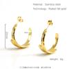 New Fashion Stainless Steel Geometric Earrings Personality Versatile Same Earrings Women