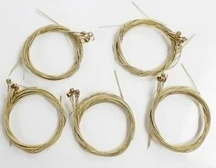 Classical 6-String Wooden Folk Guitar with Brass & Steel Strings