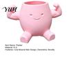 Modern Desk Decor Cute Muscular Man Planter, 3D Printed Smile Face Plant Novelty Gift for Lovers Pot, Decorative Funny Container Succulents