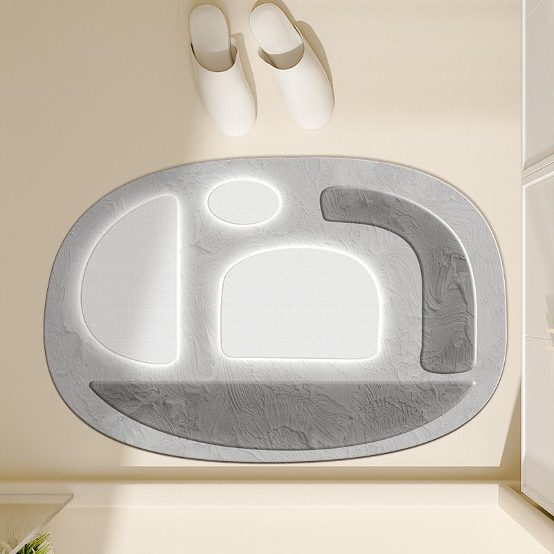 New Bathroom Absorbent Mat Light Luxury Advanced Sense Non-slip Mat Toilet Toilet Door Quick Drying Mat