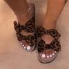Женские сандалии, римские тапочки на плоской подошве с бантом, повседневная пляжная обувь для дома и улицы