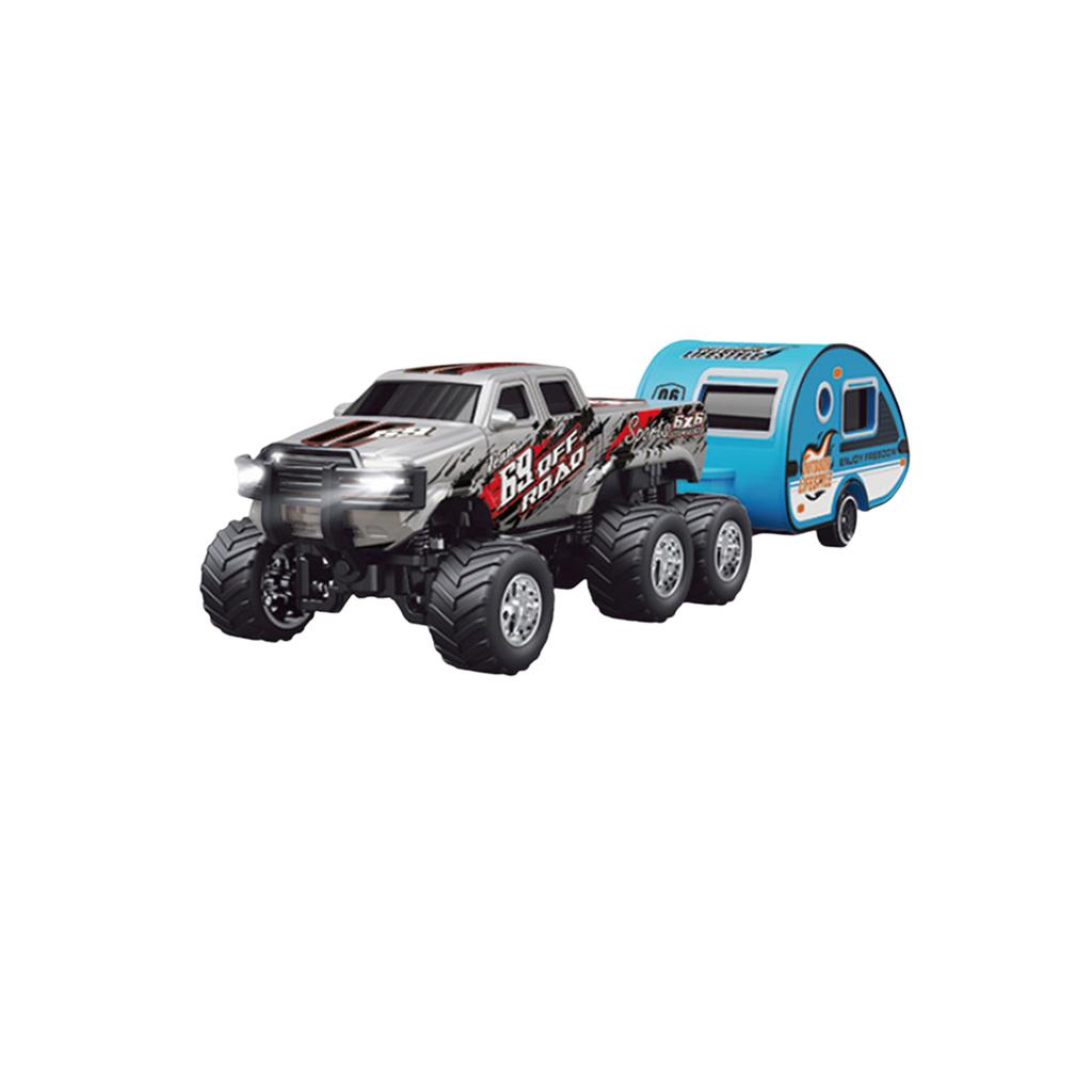 RC Truck, 1:64 Scale Truck With Lights, Remote Control Truck, 2.4GHz Rc Truck, Rechargeable Remote Control Semi Truck With Trailer
