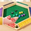Shut The Box Board Game 6-Way Educational Math Number Dice Strategy Game 6 Players Kids