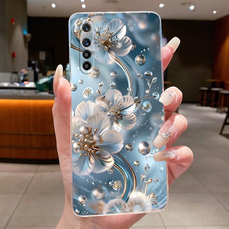 Чехол для Realme XT X2 RMX1921 RMX1992 Прозрачный Роскошный Модный Бабочка Цветок Мягкий Силиконовый Чехол для Телефона для Realmex2 Realmext Case