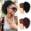 Synthetic Claw Clip In Bun Ponytail Hair Extensions Curly Wavy Ponytail Fluffy Ponytails Hairpiece For Women Daily Cosplay Party Wear
