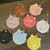 Kawaii Cat PU Leather High-quality Card Storage Bag for Round Badge Star Anime Character Idol Photo Souvenir Display Pendant