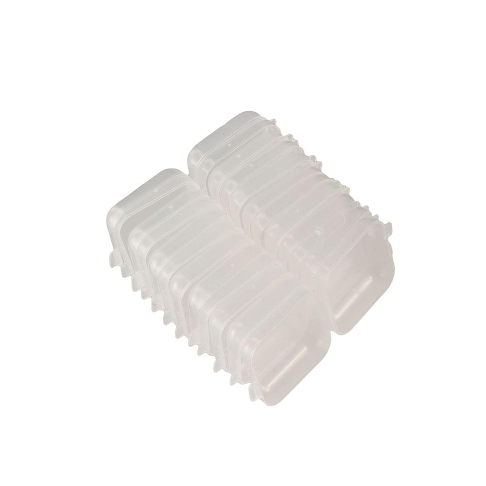 100 Pcs Finishing Jewelry Storage Case Transparent Square Plastic Case Earring Ring