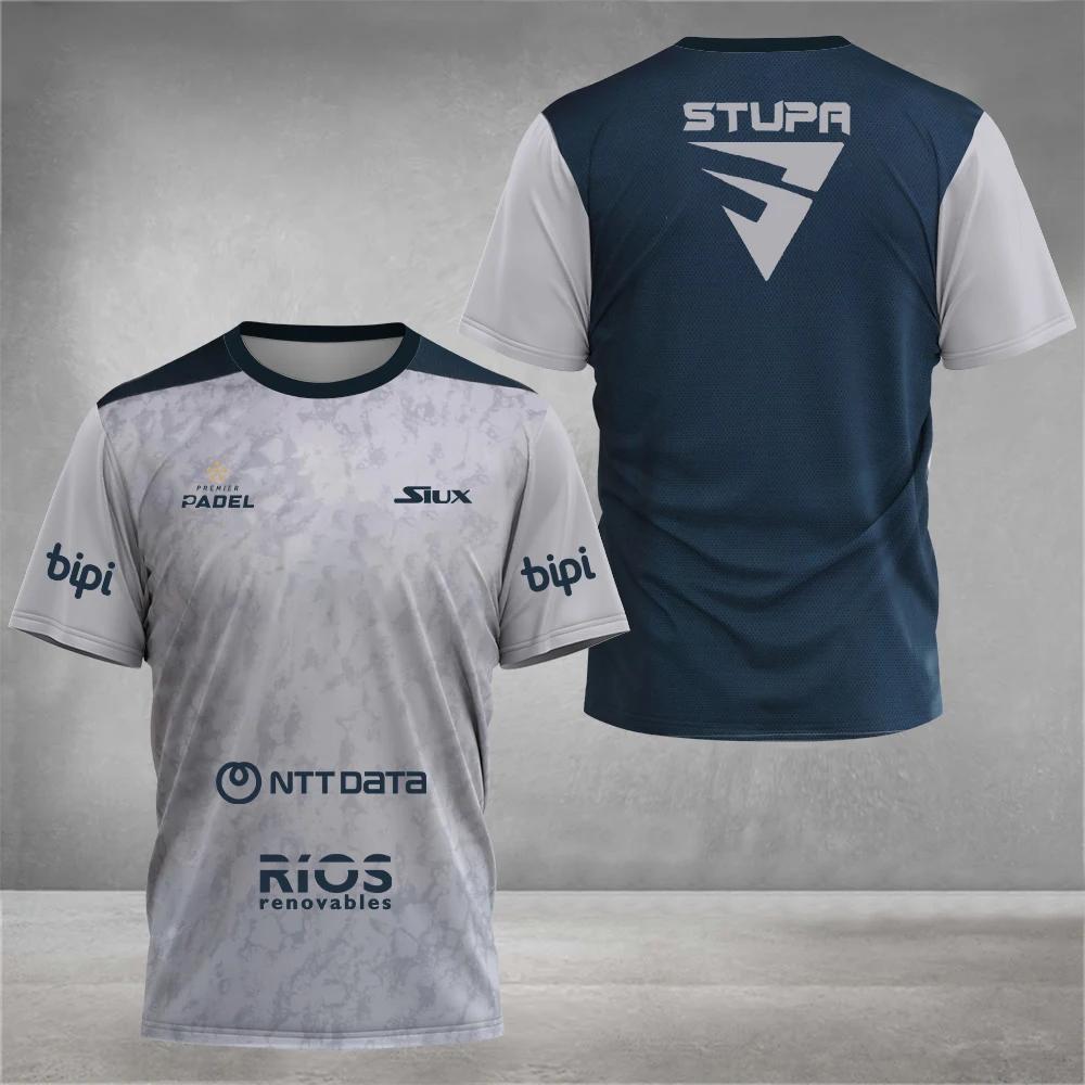 PADEL Wear Летняя быстросохнущая уличная дышащая мужская футболка с коротким рукавом для спорта на Паделе, дышащая дышащая футболка с коротким рукавом для фитнеса