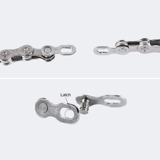 Chain Link Connector Metal Tensile Break-Proof Bike Chain Buckle Easy Disassembly Bike Chain Buckle for 8/9/10/11/12-Speed Chains