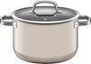 WMF Double Handed Pot 20cm IH Gas Fire Compatible Tech Mineral High Waterless Cooking Milky Quartz W0516645290 "Fusion Casserole"