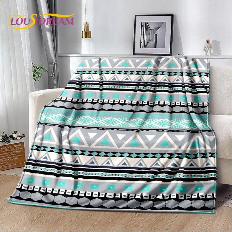 Nordic Bohemia Persia Series Soft Plush Blanket,Flannel Blanket Throw Blanket for Living Room Bedroom Bed Sofa Picnic Leisure