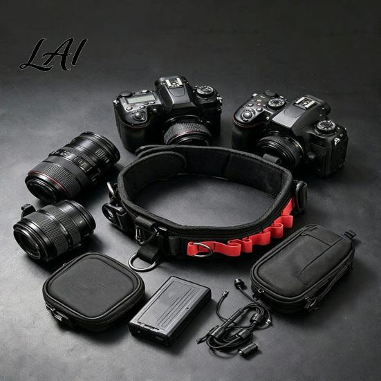 Event Photography Equipment Holder Adjustable Waist Belt with Multi Mount Points Heavy Duty Outdoor Travel Gear Nylon Camera Strap for Travel,
