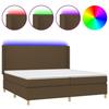 Maison Exclusive - Sommier à lattes de lit matelas et LED Marron foncé 200x200 cm