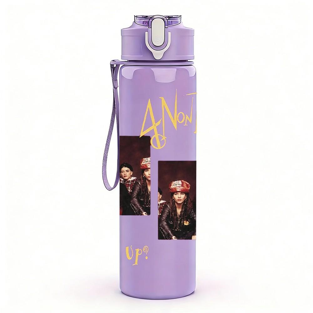 1PC Rock Band Member Portrait 750ml sports water bottle leakproof straw lid outdoor office home