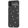 Чехол Love Heart Cell для Samsung Galaxy Z Flip 3 5G 4 Fashion Z Flip3 Роскошный черный твердый чехол для телефона