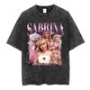 Сабрина Карпентер Short N' Sweet Tour Футболки с винтажной стиркой Подарок для фанатов Мужская Женская Одежда Модные Эстетичные Футболки