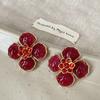 Серьги-гвоздики Flower Fairy Jelly Glazed Flower, женские, в ретро-стиле, персонализированные, модные, изысканные, универсальные