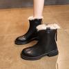 New Snow Boots, Women's Shoes, Fleece and Thickened  Thick-soled Ankle Boots, Anti-slip Cotton Shoes