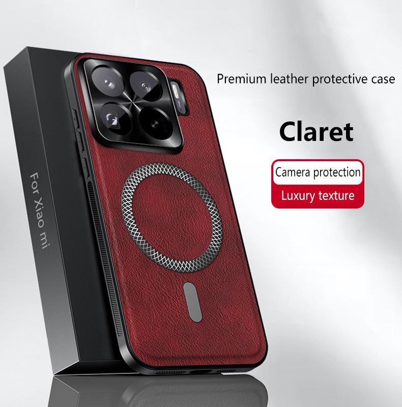 Ретро кожаные магнитные чехлы для телефона для Xiaomi 15 Ultra 12 13 14 15s Pro 14T 14 Ultra Бизнес Защита камеры Противоударный чехол