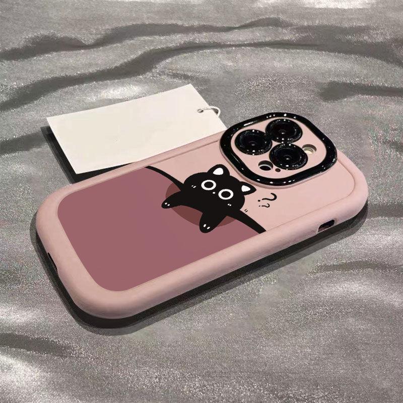 Кот со знаком вопроса подходит для чехла на мобильный телефон Apple 11promax iPhone11Plus милый мультяшный пушистый чехол.