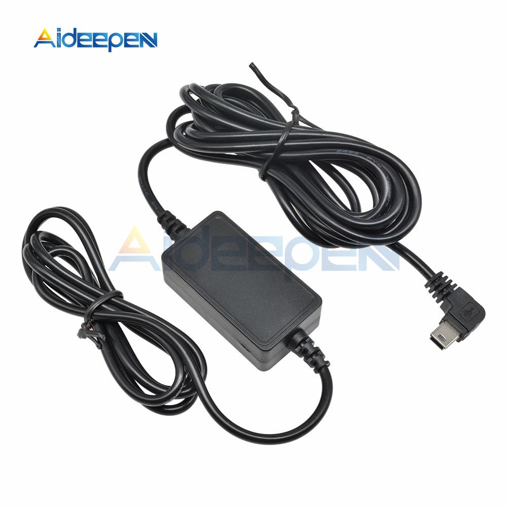 Шнур питания видеорегистратора Низковольтная защита 12 В на 5 В Мини-USB кабель питания Автомобильное зарядное устройство Питание для автомобильного видеорегистратора Мониторинг парковки